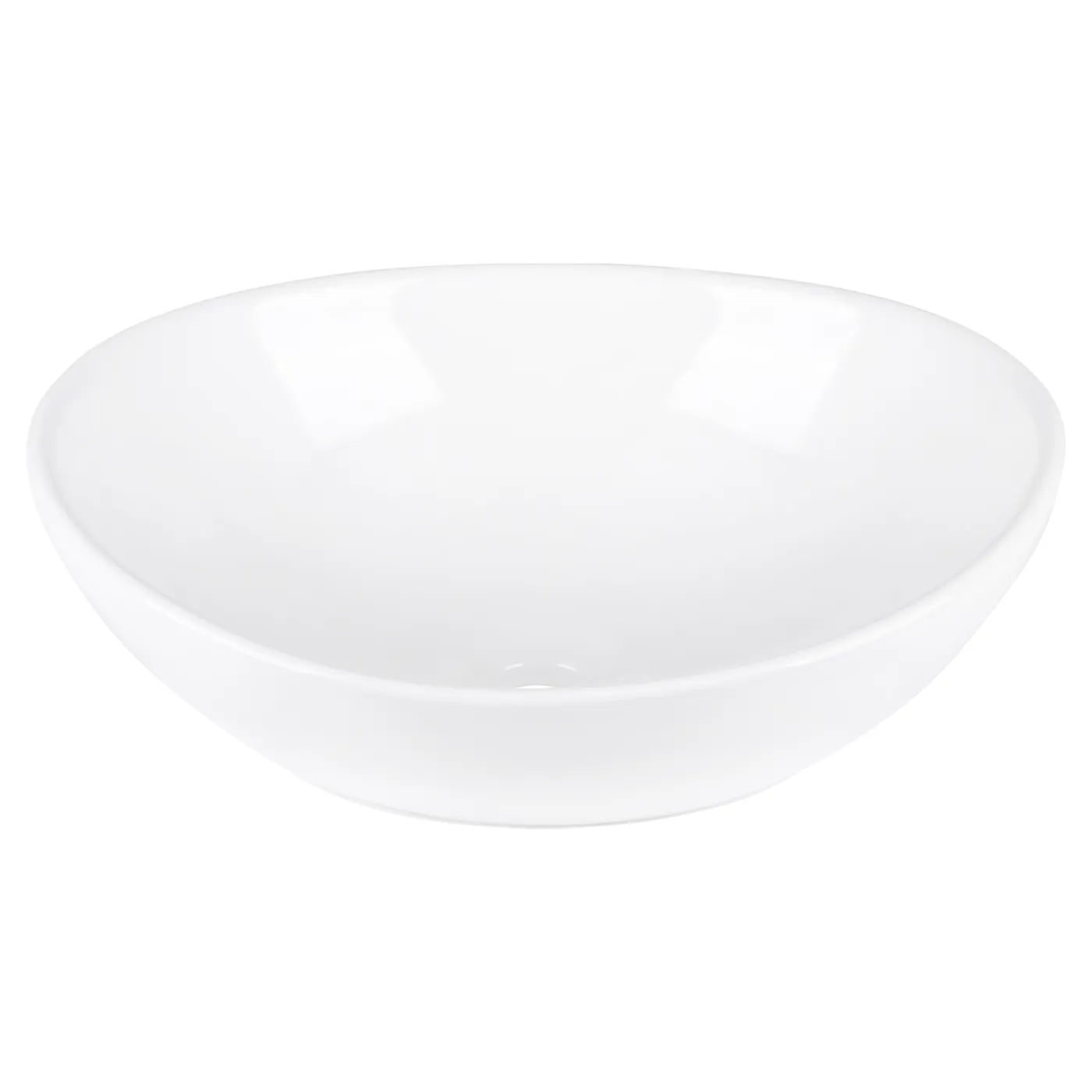 Aquavive Paglia Oval Ceramic Basin Gloss White 41x33cm