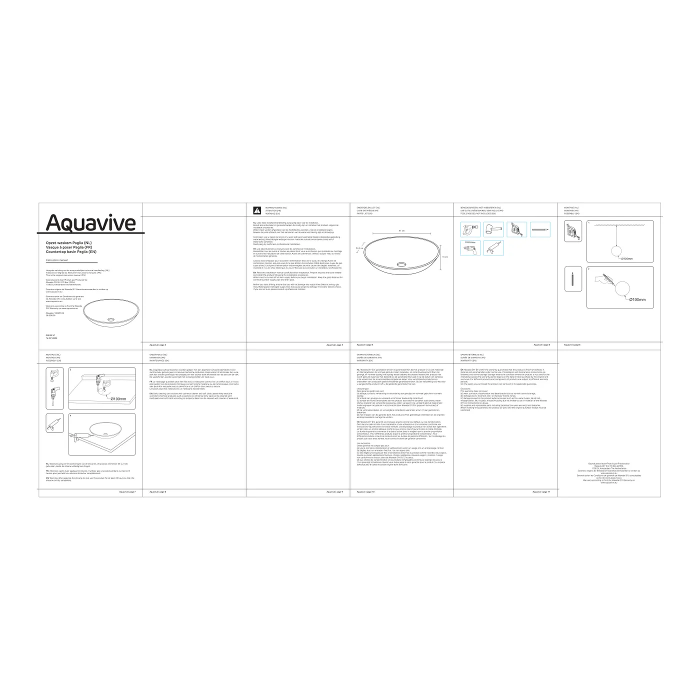 Aquavive Paglia Oval Ceramic Basin Gloss White 41x33cm - Image 3