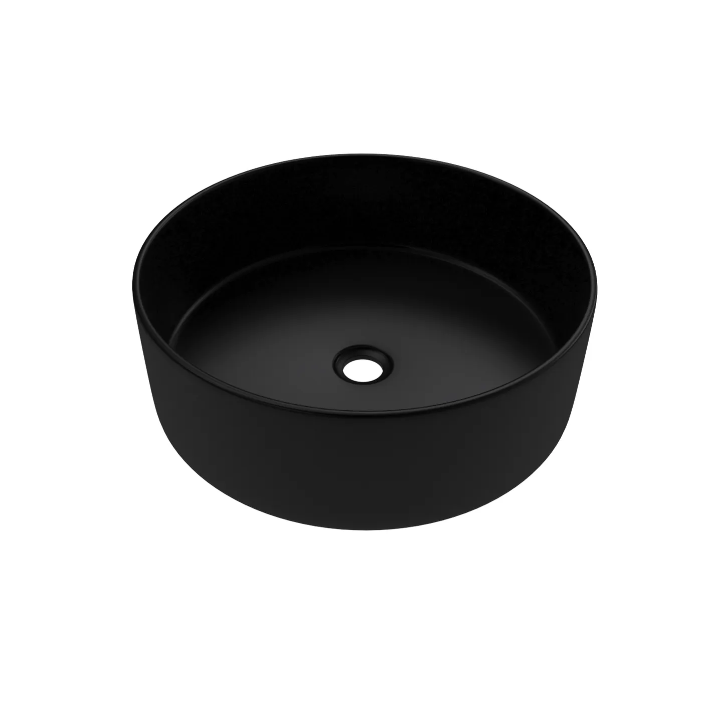 Aurlane Dark Round Ceramic Basin Matt Black 36cm