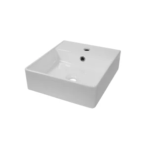 Sensea Square Ceramic Basin Gloss White 37x42cm