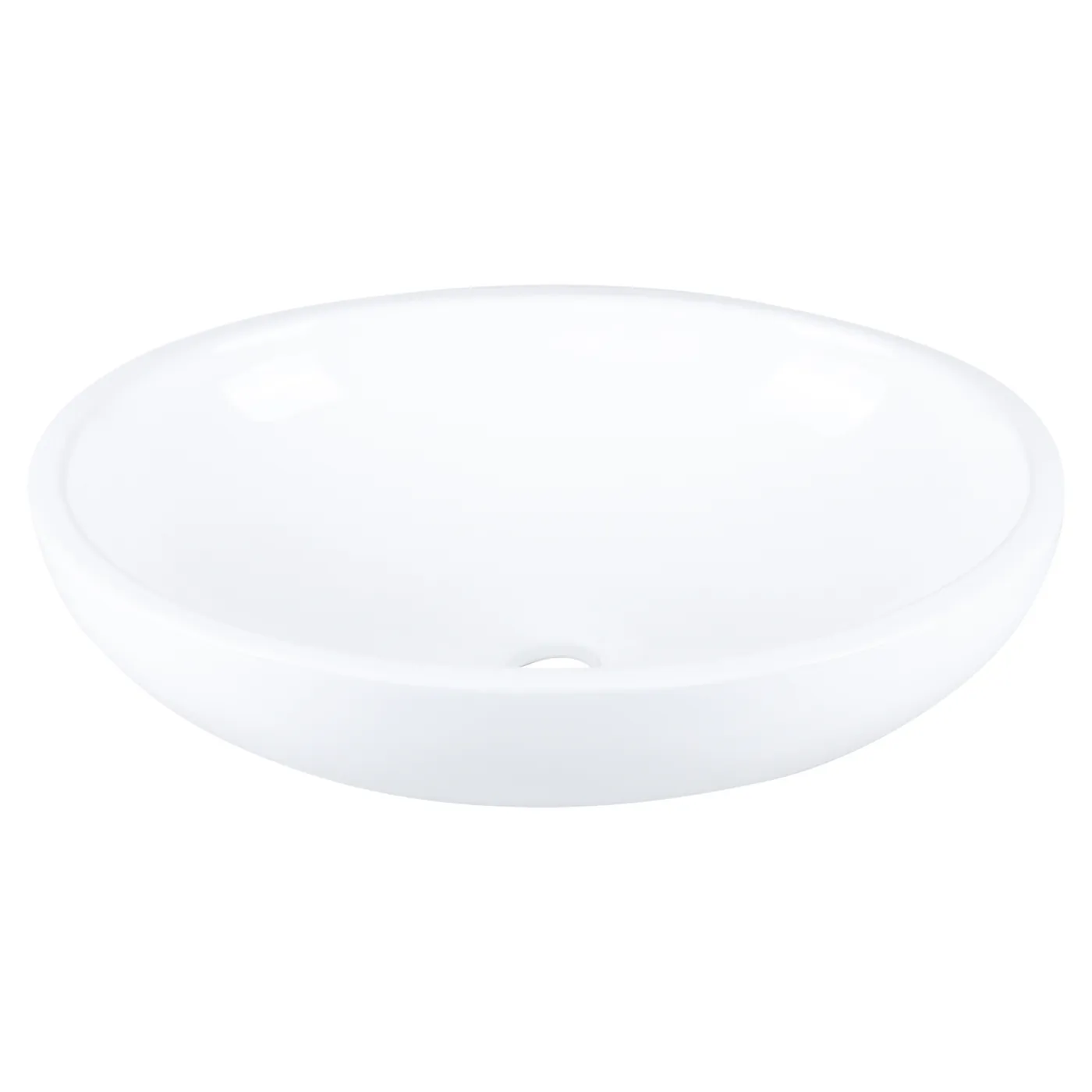 Differnz Dias Oval Ceramic Basin Gloss White 50cm