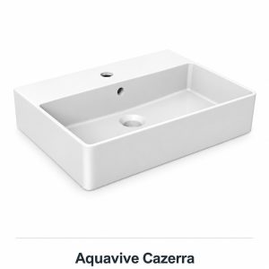 Aquavive Cazerra white ceramic basin 48x38cm
