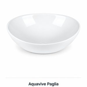 Aquavive Paglia oval gloss white ceramic basin 41x33cm